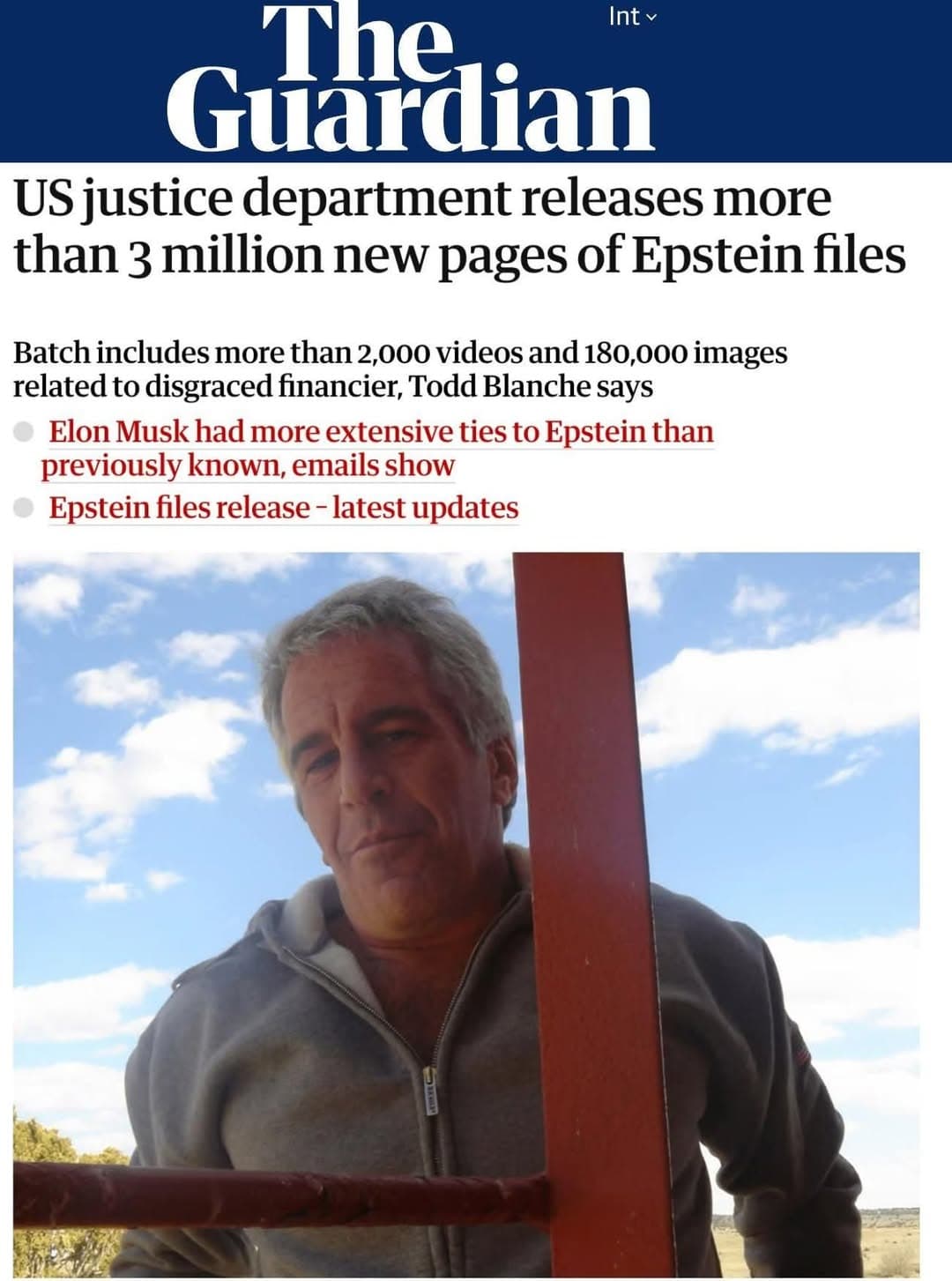 미 법무부, 엡스타인 관련 문건 300만 페이지 이상 추가 공개