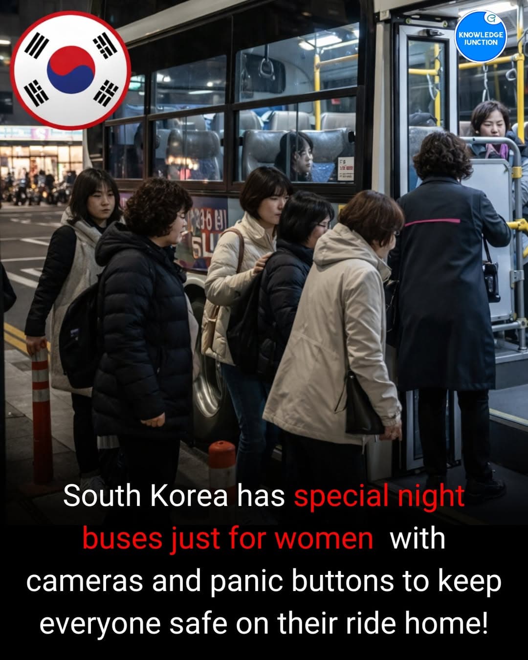 한국에 여성전용버스가 생겼습니다. 믿거나 말거나