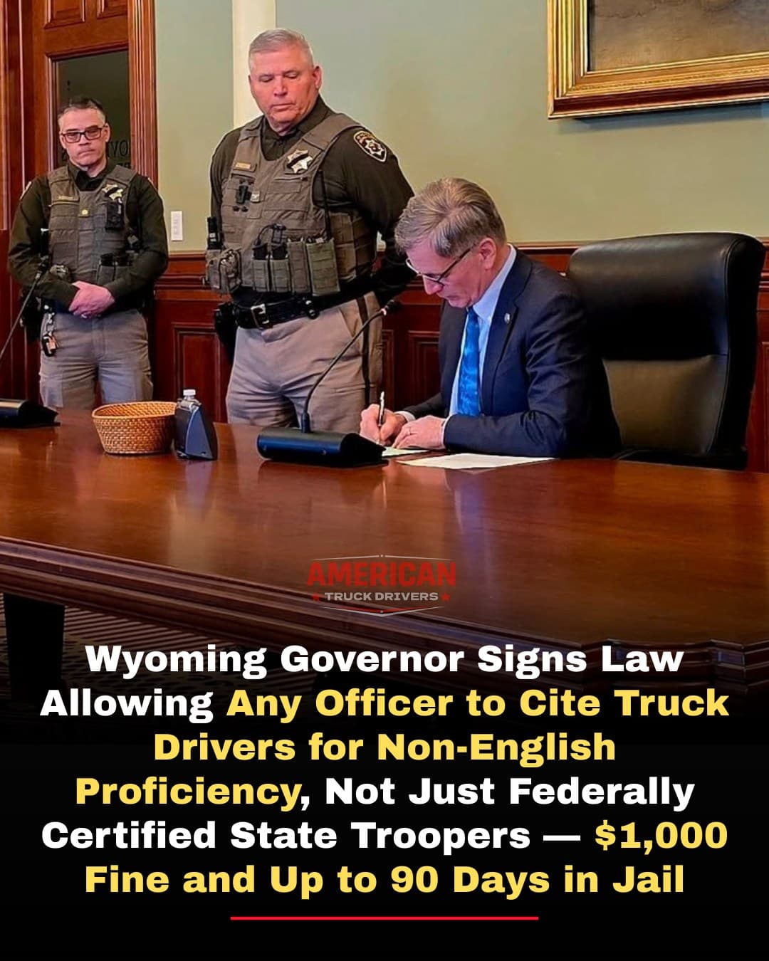 와이오밍, 트럭 운전자 영어 능력 단속 확대… 모든 경찰이 단속 가능