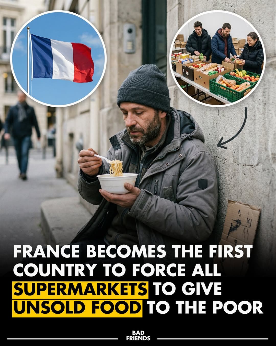 프랑스, 대형 슈퍼마켓에 ‘남은 음식 기부’ 의무화… 식품 낭비 줄이고 취약계층 지원