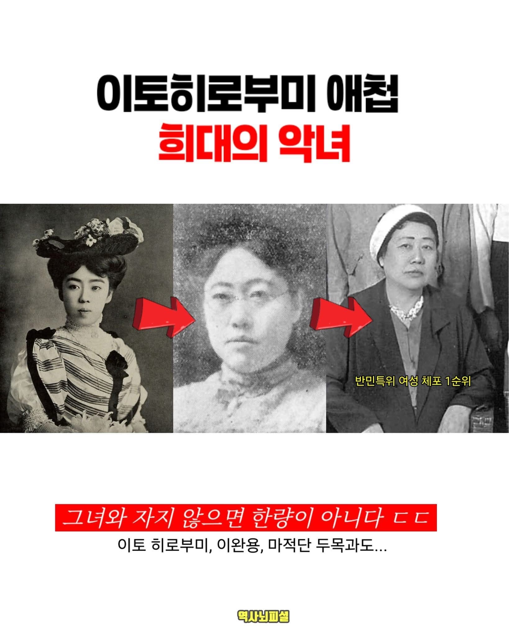 “몸로비의 원조, 최악 친일 악녀”