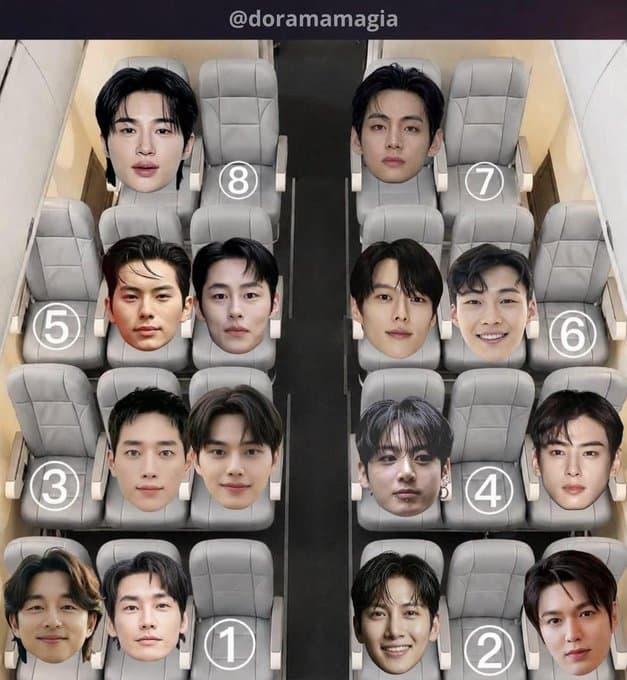 비행기에 탑남자연예인 14명이 있다면 누구와 앉고 싶으세요?