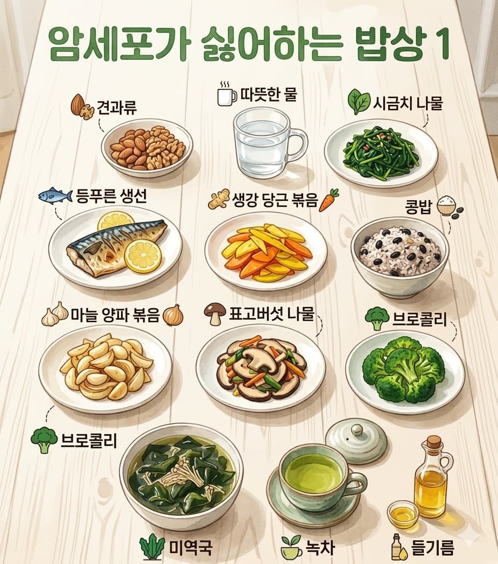 암세포가 싫어하는 ‘건강 밥상’ 효능 총정리